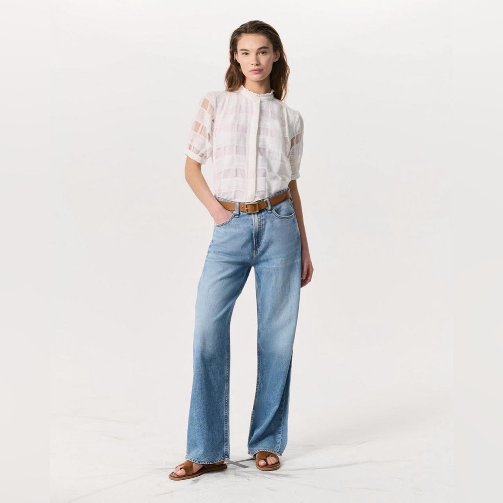 Rag & Bone Logan Mid-Rise Wide Leg Jeans